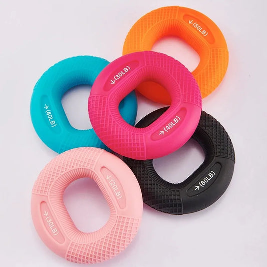 Silicone Adjustable Hand Grip Gripping Ring Finger Forearm Trainer Carpal Expander Muscle Workout Exercise Gym Fitness